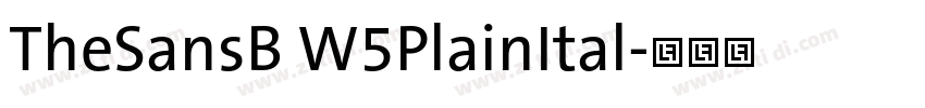TheSansB W5PlainItal字体转换